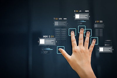 未來技術(shù) 手動(dòng)掃描交互式觸摸屏的數(shù)據(jù)訪問